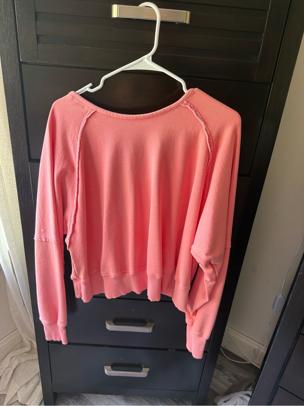 American Eagle Outfitters Coral Scoop Neck Sweatshirt